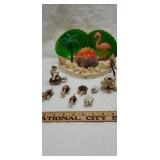 Seashell turtle family 
With hand made light.