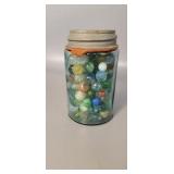 Mason jar full of marbles