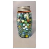 Ball jar full of marbles