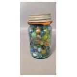 Ball jar full of marbles