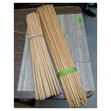 2 bundles of wooden dowels 24"&30"