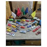 Matchbox cars and a hot wheels 24 car collector