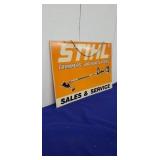 Stihl tin sign 
36"×24*
Double sided design