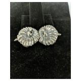 Sterling silver clip ballerina earrings
