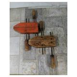 Pair of 8" Jorgenson Vintage Wood Clamps