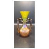 Rare Loetz/Kralik Vase with Staghorn Handles