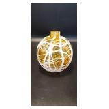 Vintage studio/ threaded glass art 
4.5"