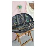 Golden eagle predator with arrow and case