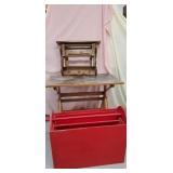 Vintage clothes rack and tool box