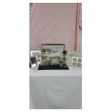 Oil lamps. Pictures and frames