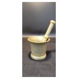Engraved Brass Mortar and pestle
3.25"