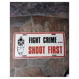 Mixed lot. Winchester gun rest, novelty license