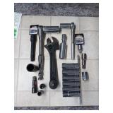 Assortment 0fRatchet socket and wrench