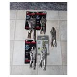 Assortment of locking pliers
Tekton, master and