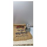 Vintage Rabbit food bag and scoop