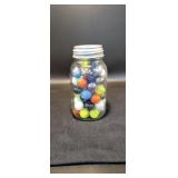 Ball jar of Boulder marbles
