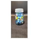 Ball jar full of marbles