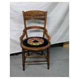 Walnut Vintage needlepoint chair