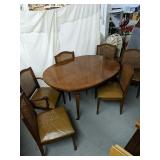 Dining set, six chairs 
two leaves 18" Wide