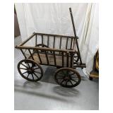 Antique wood and metal goat cart
26" Tall