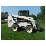 Bobcat S220 Turbo Skidsteer, Newer tires, Quick Attach bucket & forks, 7329 Hrs.