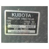 Kubota L2800 HST Diesel Tractor, 4x4 Hyd Drive, 3pt, pto. 407 hrs. nice cond.
