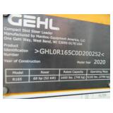 2020 Gehl R165 Skidsteer, open cab. Power Q.A. 4210 hrs. fully serviced!