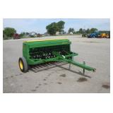 JD 8250 14 run seed drill, grass box, dry fertilizer, very clean