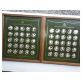 2 sets of Pro Foot Balls Immortals First Edition Proofs, solid sterling silver 25 rounds per set, av