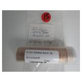Lot 15,  50 coin statehood quarter set, uncirculated in tube