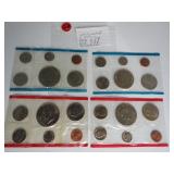 Lot 16-A, 16-A)  2 sets Bicentenial uncirculated 1976 D & P Mint