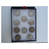 lot 49, 10 Silver Peace Dollars