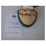 81,   2, 14kt rings,  6.9 gr