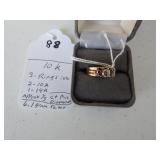 88,   3,  rings made into one, 2, 10kt, & a 14kt, approx. 1/3ct plus diamond, 6.1 gr