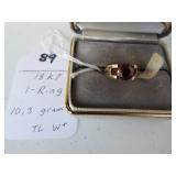 89,   18kt ring,  10.3 gr  tl/wt