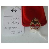 97,   14kt ring,  4.0 gr  tl/wt