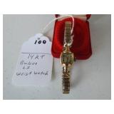 100,   14kt Bulova LI wrist watch