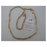 107,   14kt necklace & matching bracelet 33.6 gr
