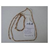 109-A,   14kt necklace & matching bracelet, 13.6 gr