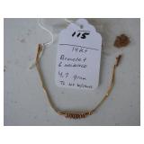 115,   14kt necklace & bracelet, 4.7  tl/wt