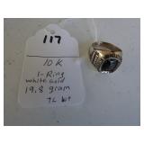 117,   10kt white gold ring, 19.8 gr tl/wt