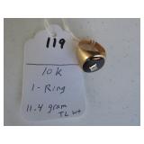 119,   10kt ring, 11.4 gr tl/wt