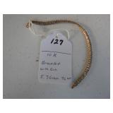 127,   10kt bracelet w/dia  5.7 gr tl/wt