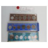 Lot 33, 3 sets of uncirculated Isreal coins,  1980 25th & 30th Aniversary mint set 1973 & 1978