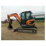 2023 Develon DX502 excavator. Cab heat/air