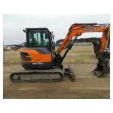 2023 Develon DX502 excavator. Cab heat/air
