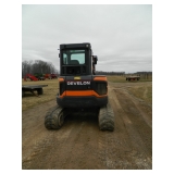2023 Develon DX502 excavator. Cab heat/air