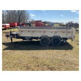 Two axel dump trailer