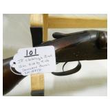 Lot#101 JP Clabrough & Bros 12 ga sidexside ornate side lock demascus barrel