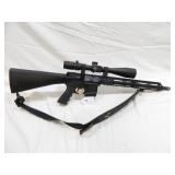 Lot#86 AR Stoner AR-15 style black custom built Larue trigger w/ Montrom 6x24x50 scope